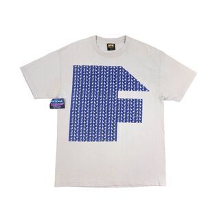 FTC Skateboards Big F Logo Letters Gray Tee T Shirt Size Large L B10